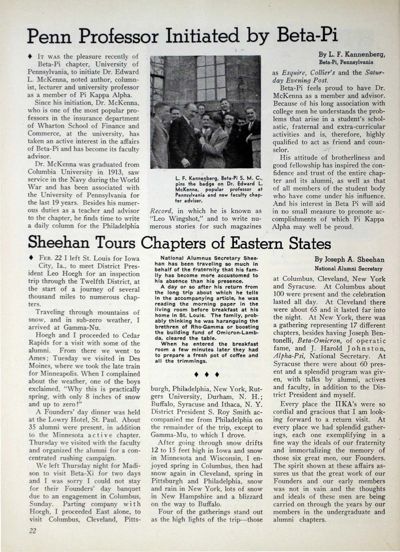 Penn Professor Initiated By Beta Pi